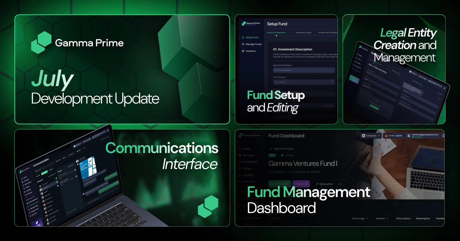 Fund Setup, Legal Entity Creation, Fund Management Dashboard and More! – July Development Update 2025