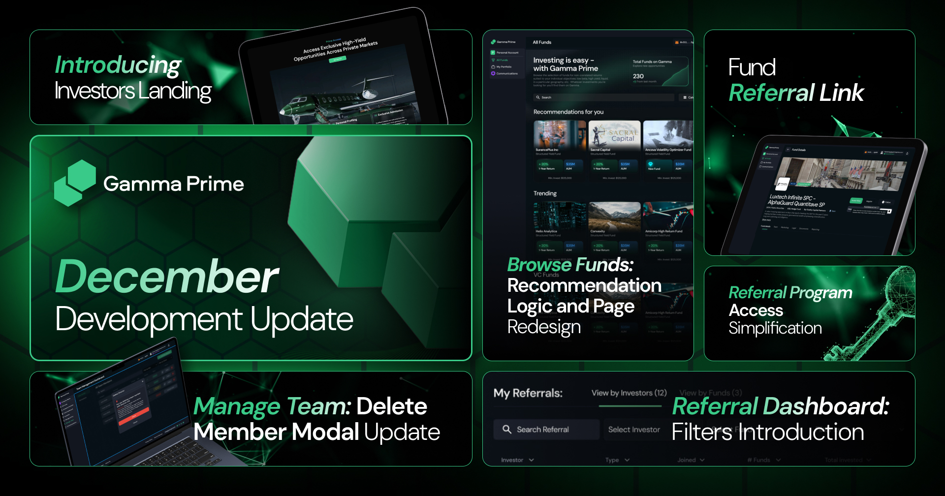 Tokenized Capital Summit 2026 Hong Kong, Introducing Investors Landing & Referral Dashboard Filters and More! – December Development Update 2025
